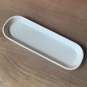 Pottery Barn ceramic speckle glaze tray/dish